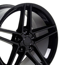 Cargar imagen en el visor de la galería, 18" Replica Wheel CV07A Fits Chevrolet Corvette - C6 Z06 Rim 18x9.5 Black Wheel