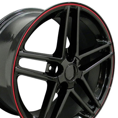 18" Replica Wheel CV07A Fits Chevrolet Corvette - C6 Z06 Rim 18x10.5 Redline Wheel