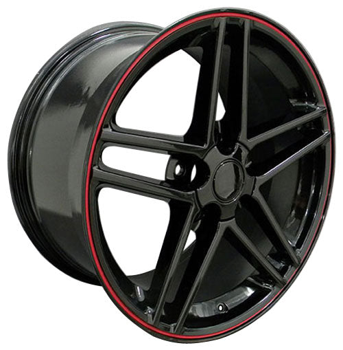 18" Replica Wheel CV07A Fits Chevrolet Corvette - C6 Z06 Rim 18x10.5 Redline Wheel